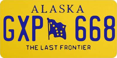 AK license plate GXP668