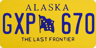 AK license plate GXP670