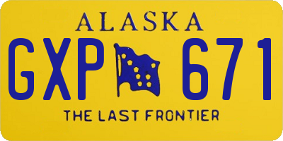 AK license plate GXP671