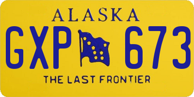 AK license plate GXP673