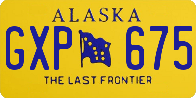 AK license plate GXP675