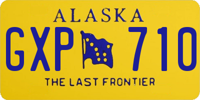AK license plate GXP710