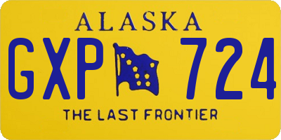 AK license plate GXP724