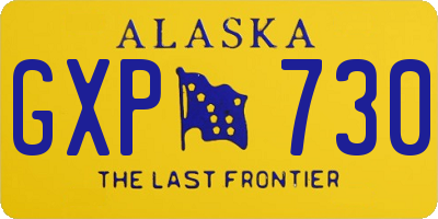 AK license plate GXP730