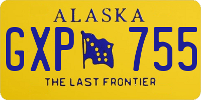 AK license plate GXP755
