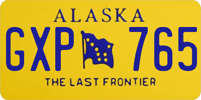 AK license plate GXP765