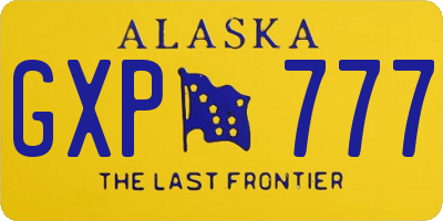 AK license plate GXP777