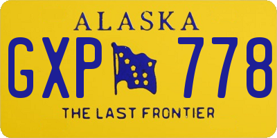 AK license plate GXP778
