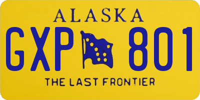 AK license plate GXP801