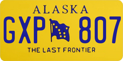 AK license plate GXP807