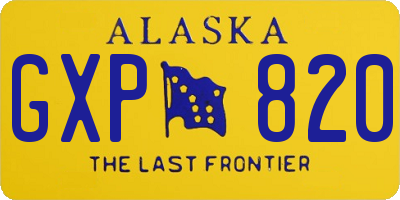 AK license plate GXP820