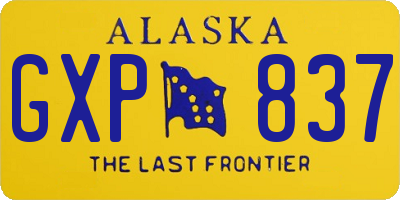 AK license plate GXP837