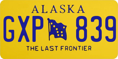AK license plate GXP839
