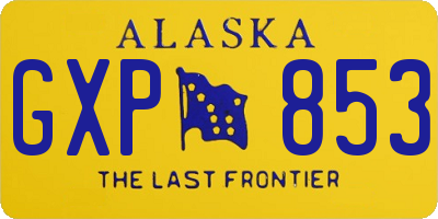 AK license plate GXP853