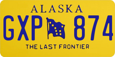 AK license plate GXP874