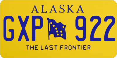 AK license plate GXP922