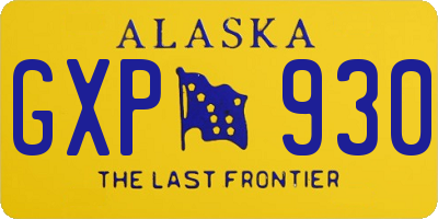 AK license plate GXP930