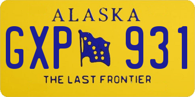 AK license plate GXP931