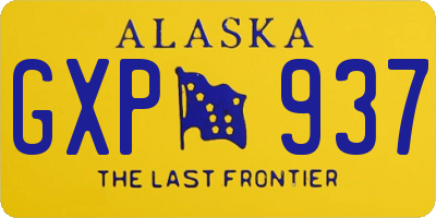 AK license plate GXP937