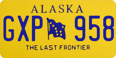 AK license plate GXP958