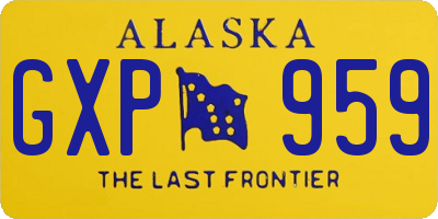 AK license plate GXP959