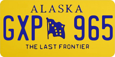 AK license plate GXP965