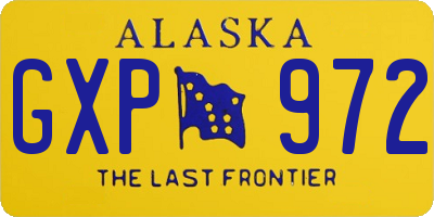 AK license plate GXP972