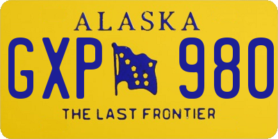 AK license plate GXP980