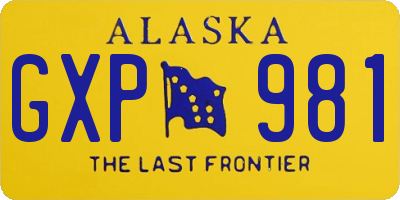 AK license plate GXP981