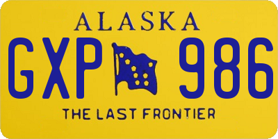 AK license plate GXP986
