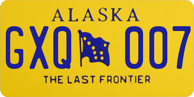 AK license plate GXQ007