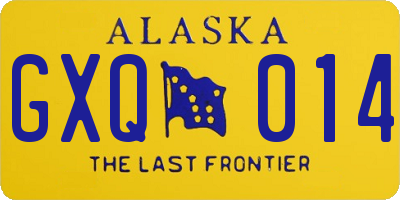AK license plate GXQ014