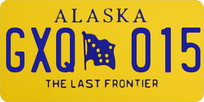 AK license plate GXQ015