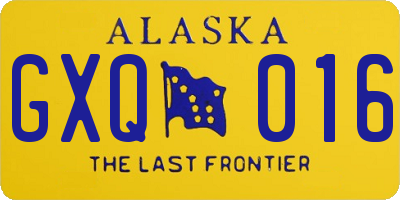 AK license plate GXQ016