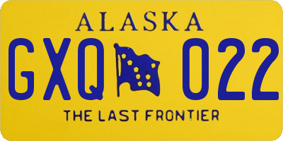 AK license plate GXQ022