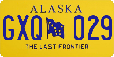 AK license plate GXQ029