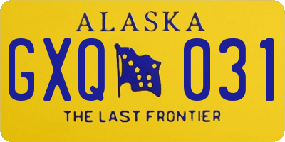AK license plate GXQ031