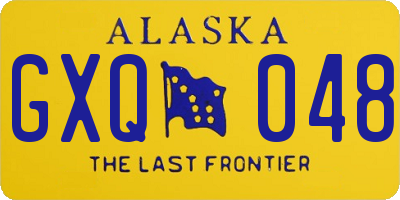 AK license plate GXQ048