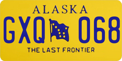 AK license plate GXQ068