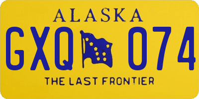 AK license plate GXQ074