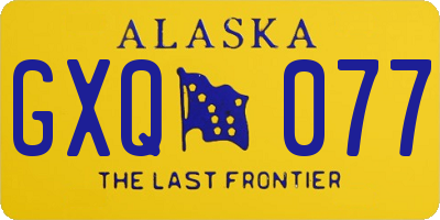 AK license plate GXQ077
