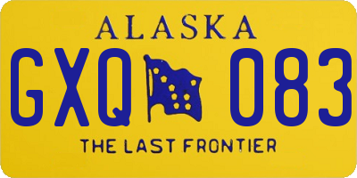 AK license plate GXQ083
