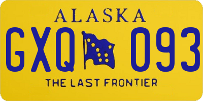 AK license plate GXQ093