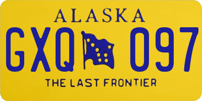AK license plate GXQ097