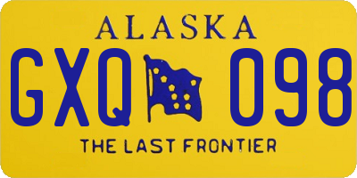 AK license plate GXQ098