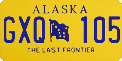 AK license plate GXQ105