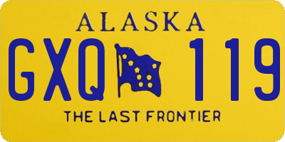 AK license plate GXQ119