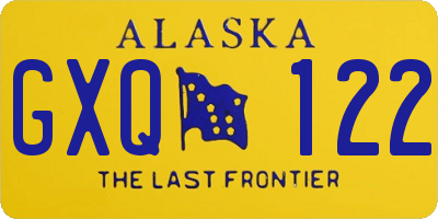 AK license plate GXQ122