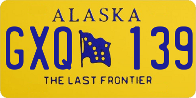 AK license plate GXQ139