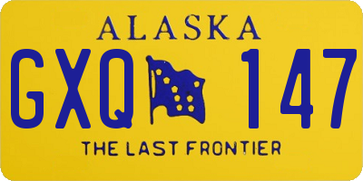 AK license plate GXQ147